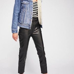 Free People We The Free Faux Leather Belted Pants